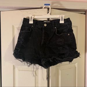 Bershka Vintage Collection Distressed Denim Shorts